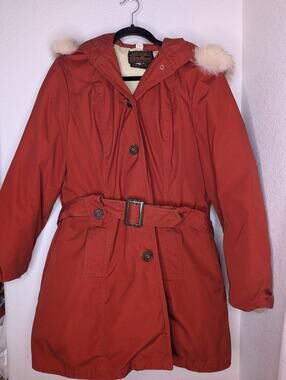 VTG Women's Eddie Bauer Polar Superior Down Parka ML 100% Coyote Fur Hood Winter